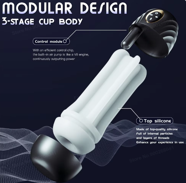 Vibrating blowjob masturbation cup for men