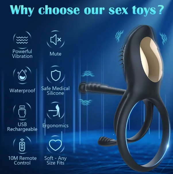 Remote control cockring vibrating for couples