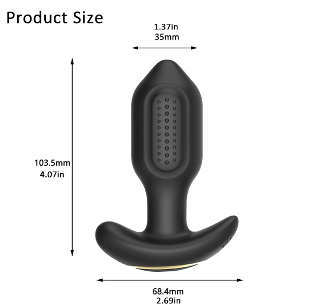 Anal plug remote control vibrator