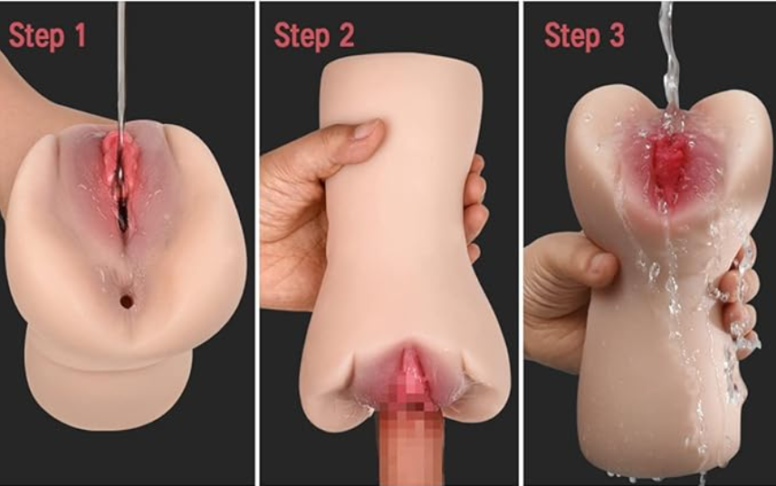 Realistic pocket pussy silicone masturbator