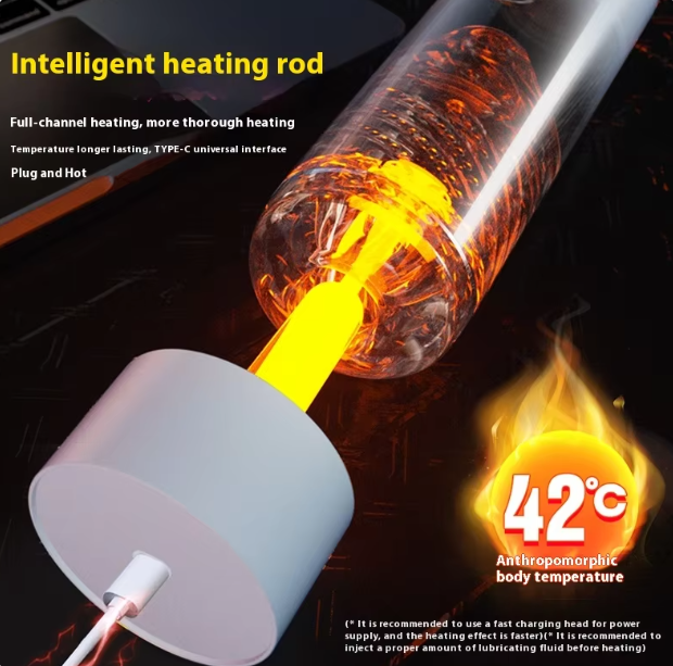 Bluetooth interactive heating male masturbator